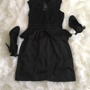 Pretty Lacey Peplum Dress